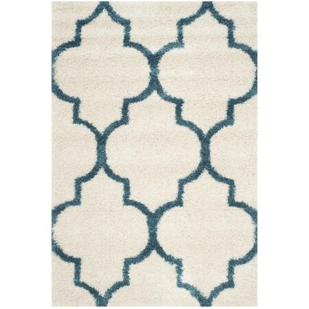Safavieh 2 ft.-3 in. x 5 ft. Rectangle Shag Kids Power Loomed RugIvory & Blue SGK569C-25